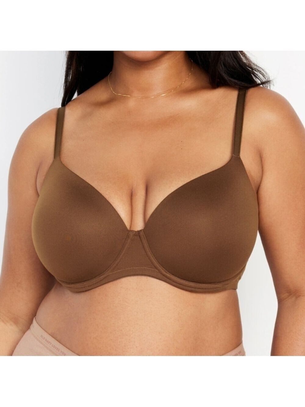 44DD • Old Navy • Full-Coverage Underwire Demi Bra ~ Dark Walnut